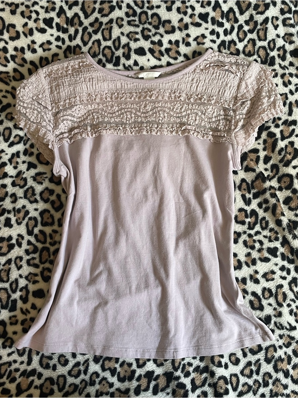 ♡ Dusty Pink Lace Tee